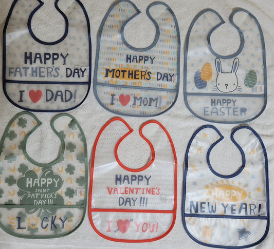 Cutie Pie Baby - Chic Pea 10 Pack Peva Baby Bib Set