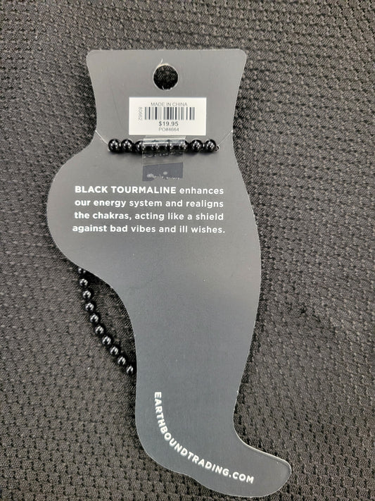 Black Tourmaline - Genuine Stone Anklet