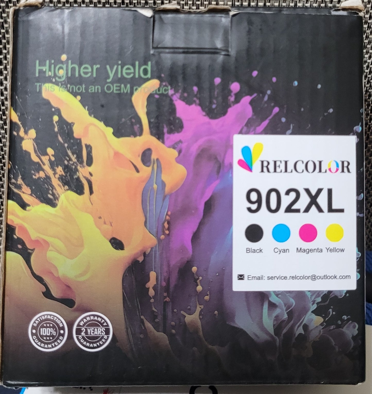 Relcolor HP902XL High Yield Color Combo Ink Cartridge Pack, New! MB Guarantee!