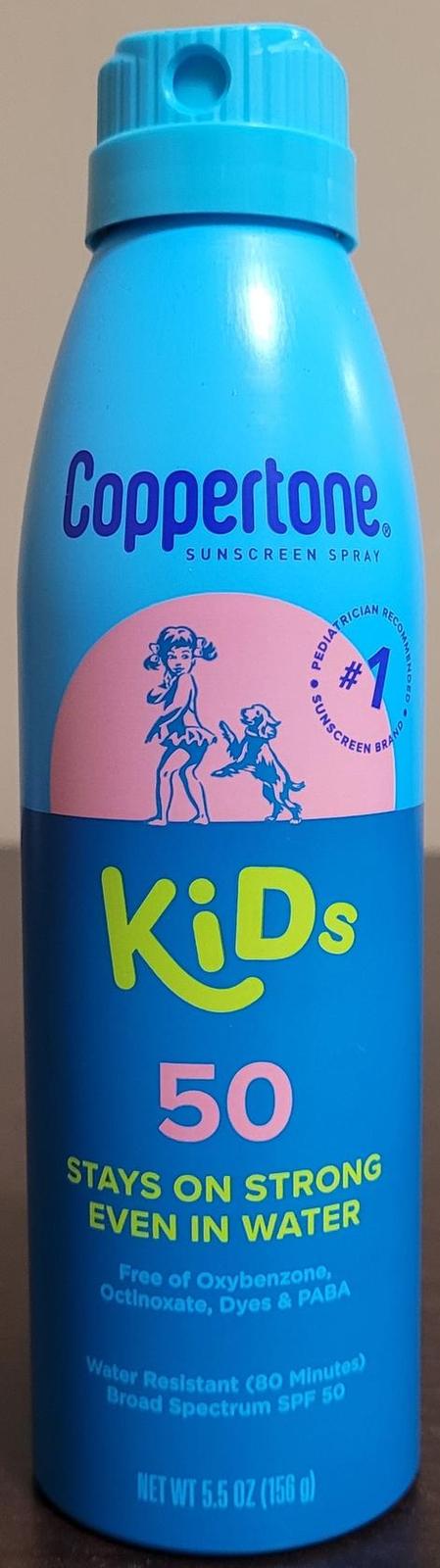 Coppertone Kids Water Resist Sunscreen Spray SPF 50 (4 Pack, 5.5 oz ea)