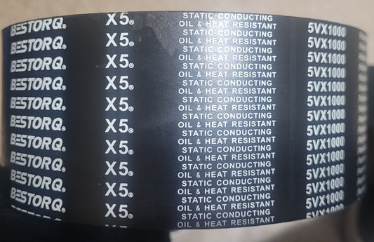 BESTORQ 4/5VX1000 Rubber, 4 Band Cogged V-Belt, 100" L x 2..69" W x .061" H