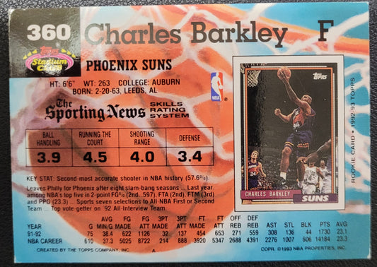 1992-93 Stadium Club #360 Charles Barkley
