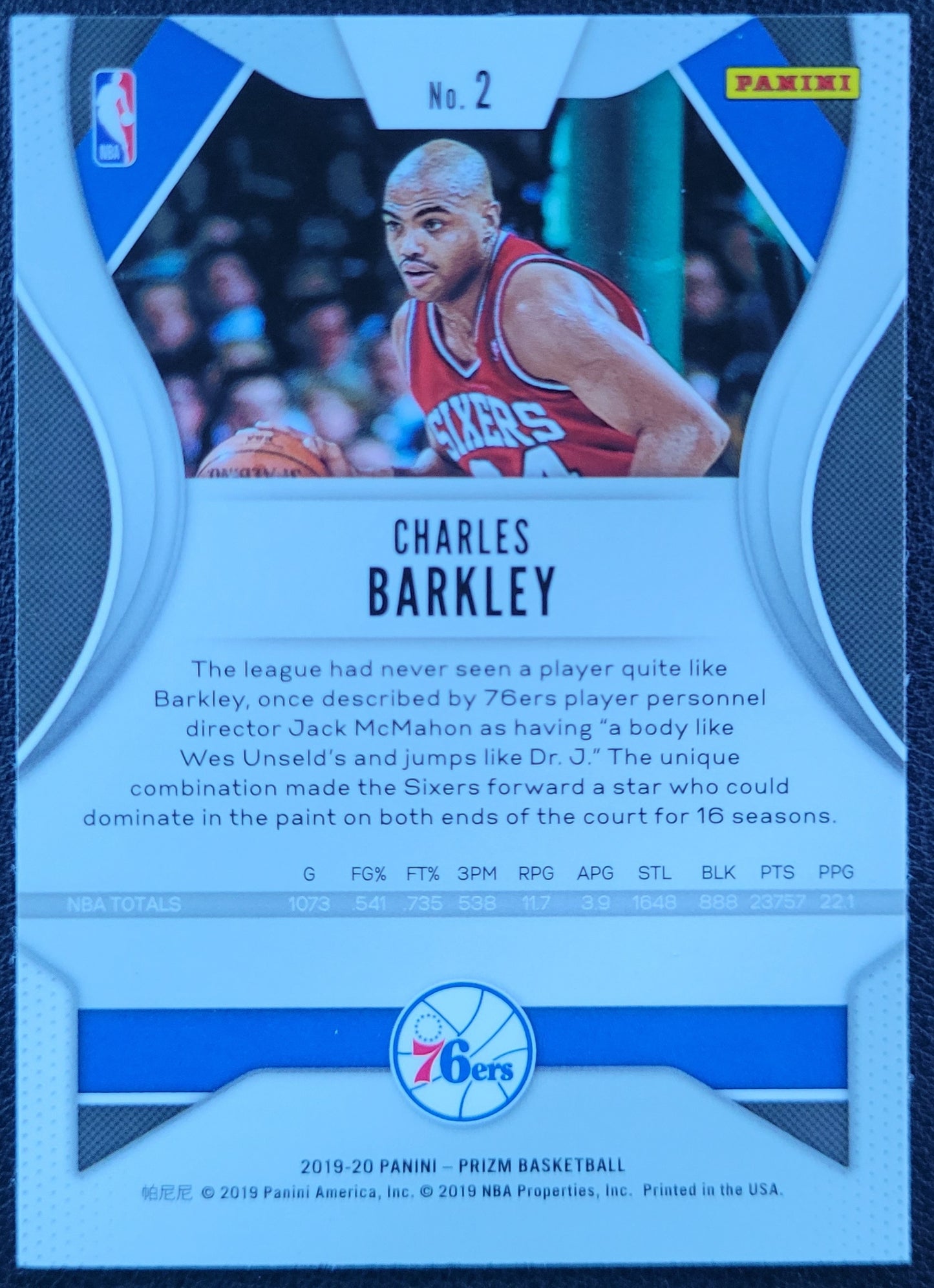 2019-20 Panini Prizm #2 Charles Barkley