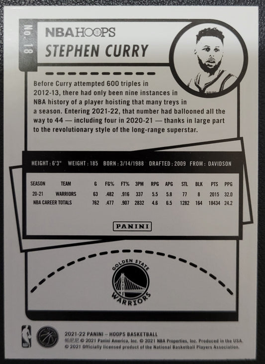 2021-22 Hoops Winter #18 Stephen Curry
