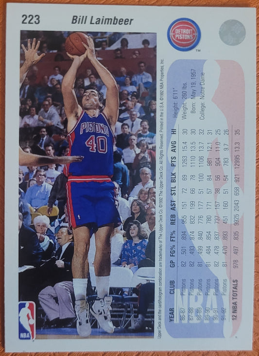 1992-93 Upper Deck #223 Bill Laimbeer