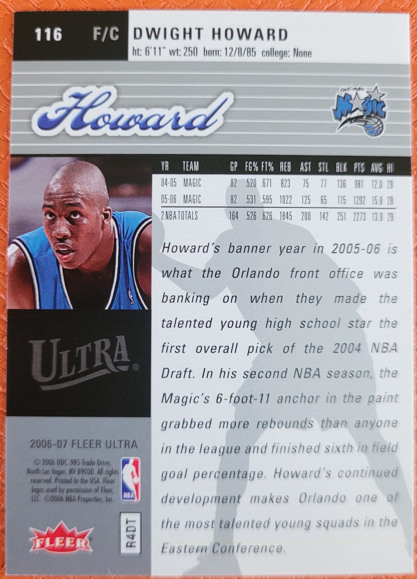 2006-07 Ultra #116 Dwight Howard