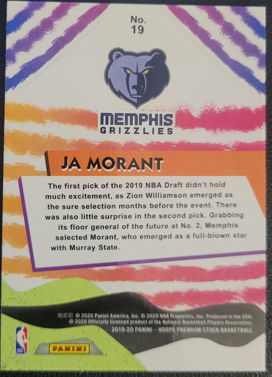 2019-20 Hoops Premium Stock #19 Ja Morant We Got Next Blue