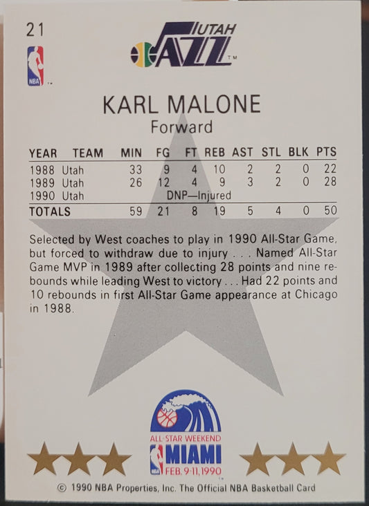 1990-91 Hoops #21 Karl Malone