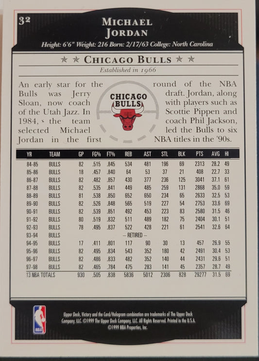 1999-00 Upper Deck Victory #32 Michael Jordan