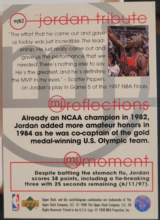 1997-98 Upper Deck Michael Jordan Tribute #MJ62 Michael Jordan