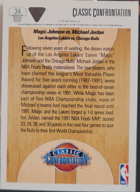 1991-92 Upper Deck #34 Magic vs. Jordan