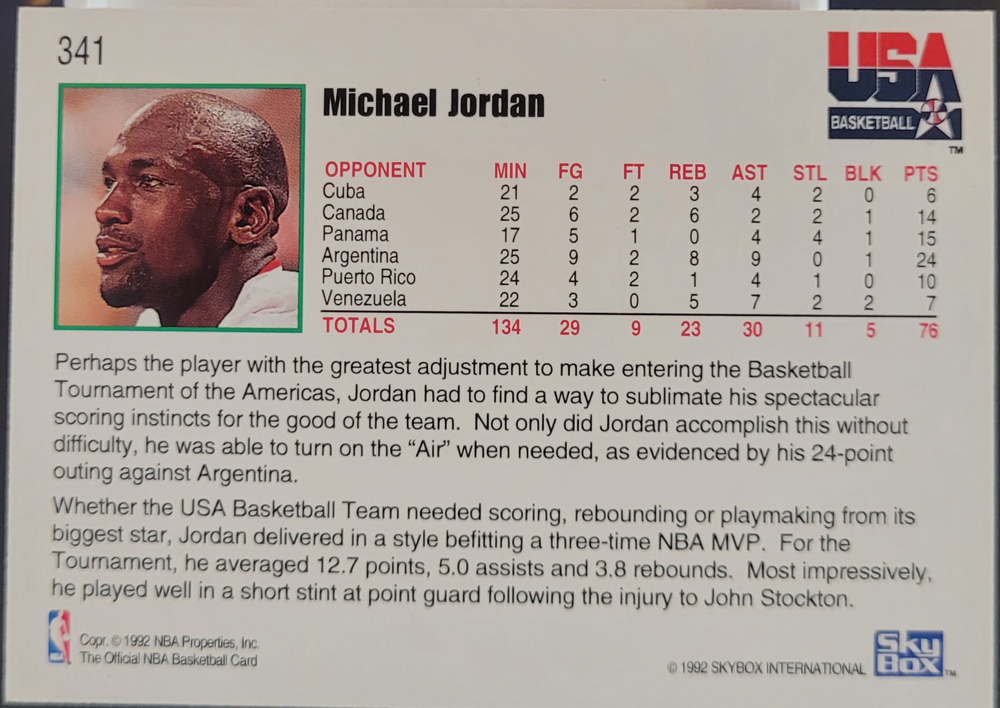 1992-93 Hoops #341 Michael Jordan