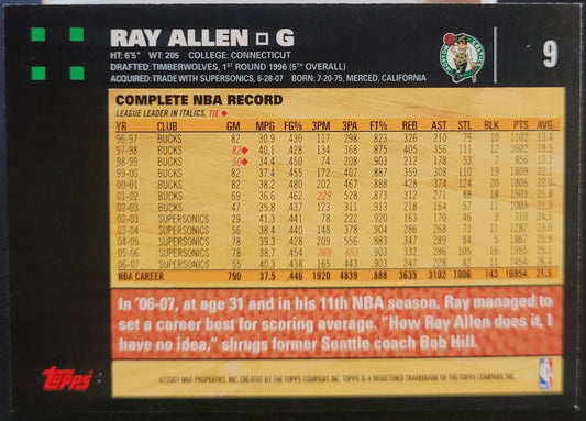 2007-08 Topps #9 Ray Allen