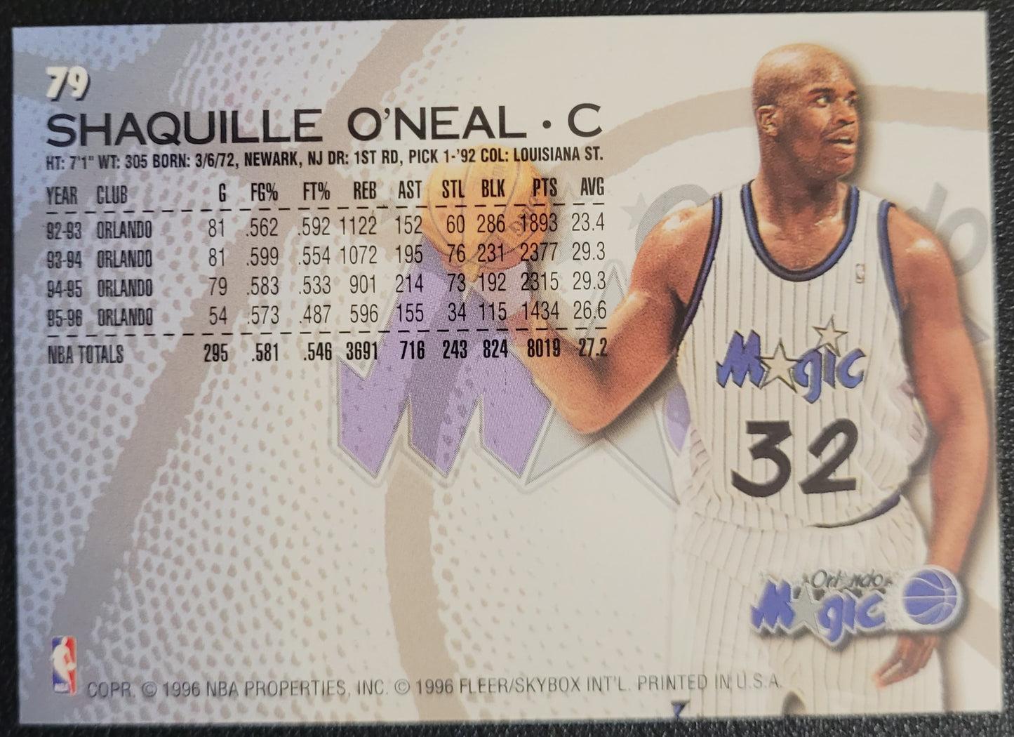 1996-97 Fleer #79 Shaquille O'Neal