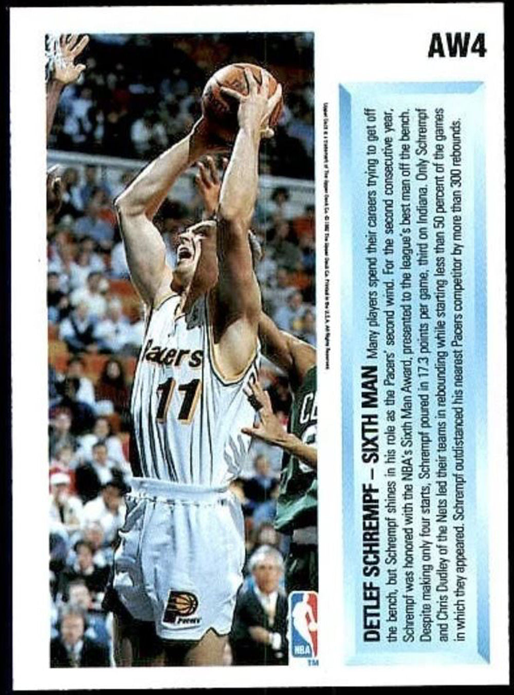 1992-93 Upper Deck #AW4 Detlef Schrempf Award Winner Holograms