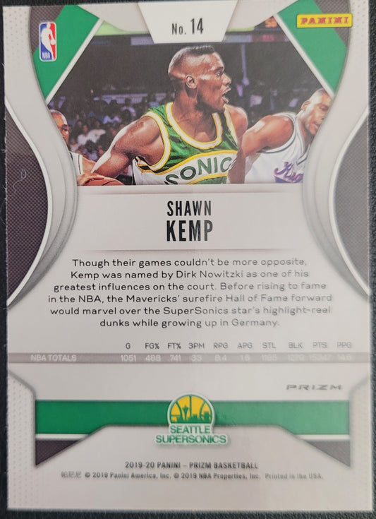 2019-20 Panini Prizm #14 Shawn Kemp Prizms Green