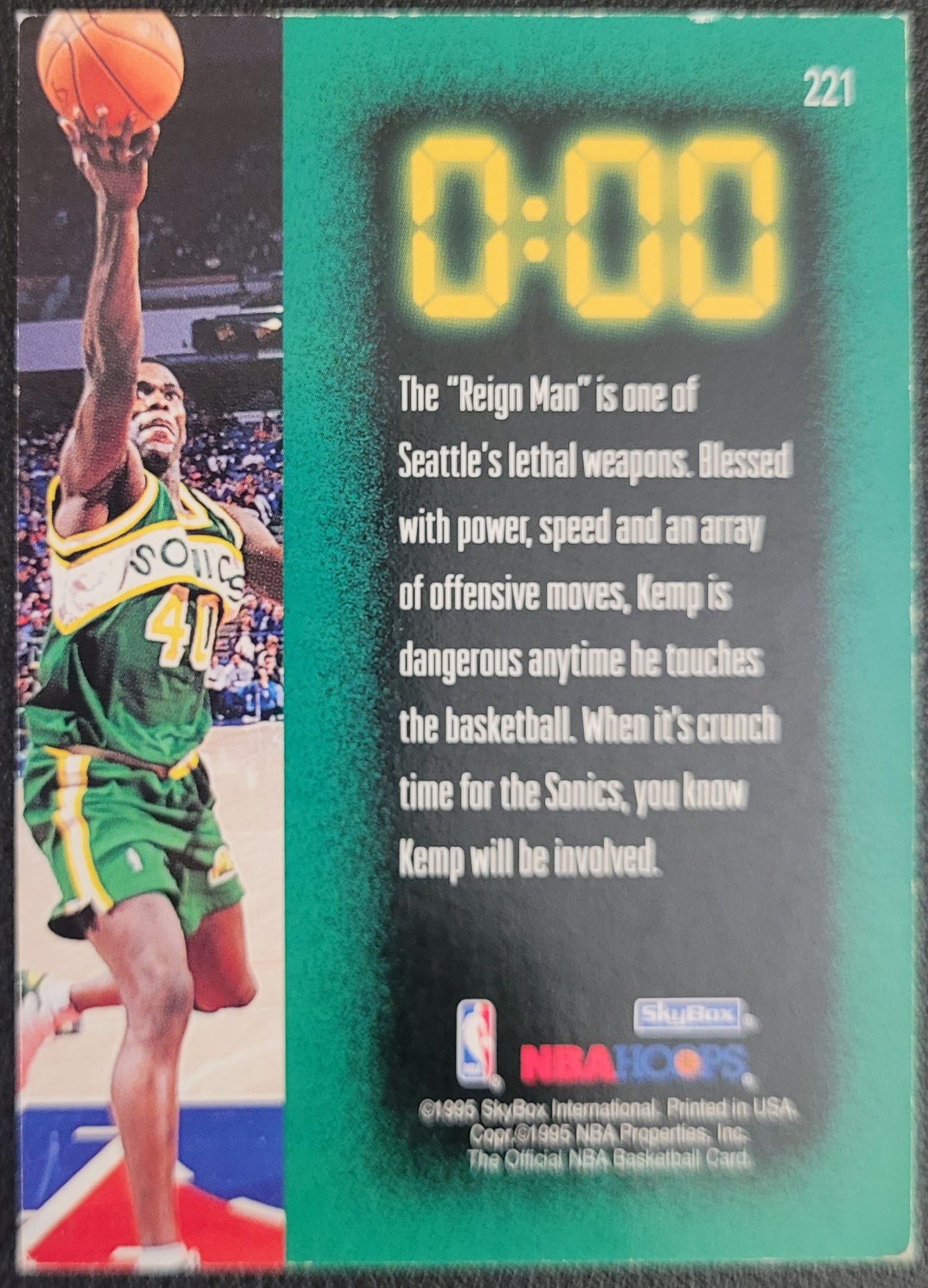 1995-96 Hoops #221 Shawn Kemp