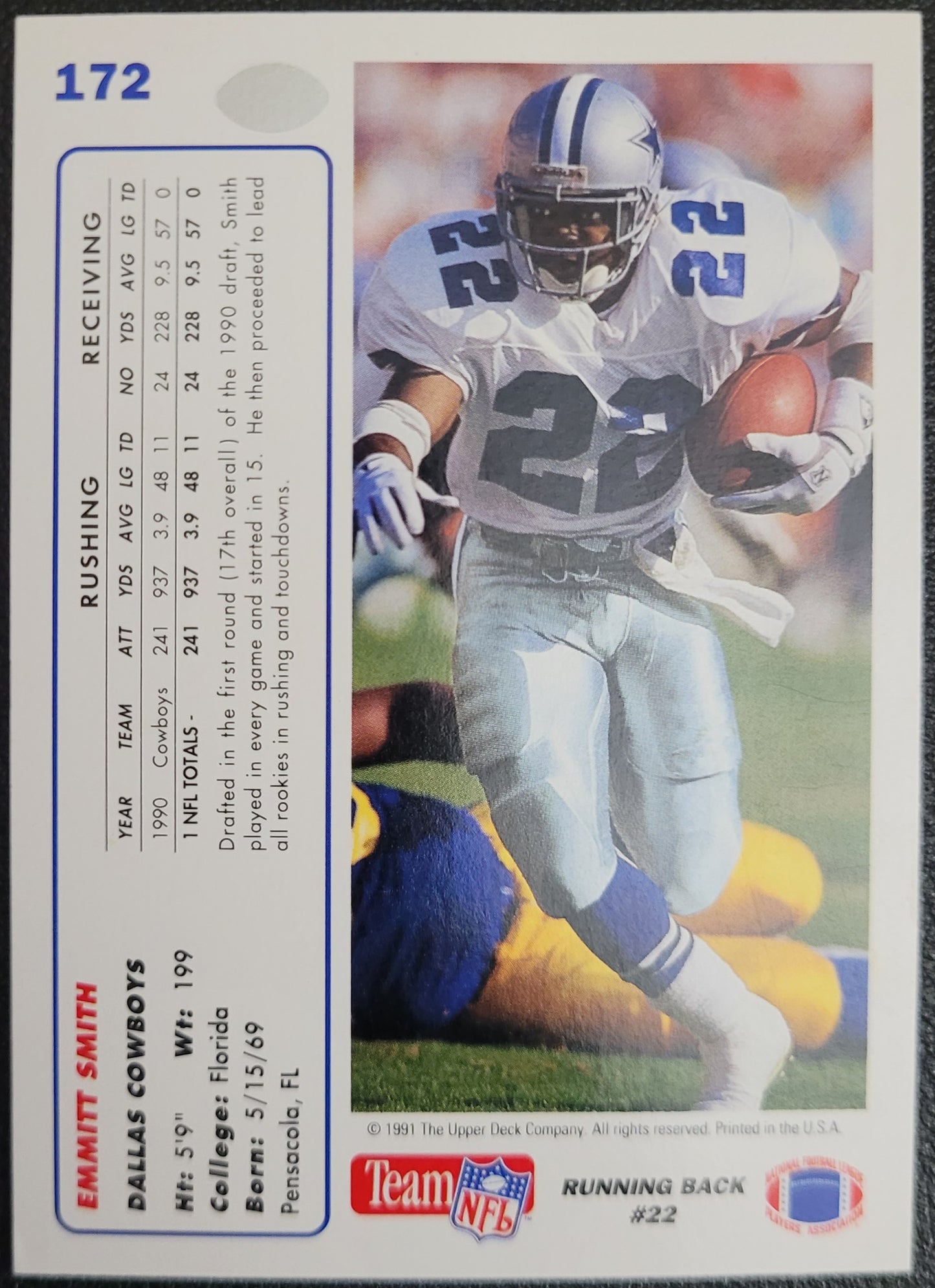 1991 Upper Deck #172 Emmitt Smith