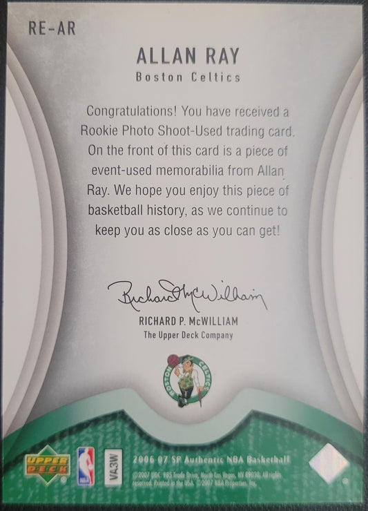 2006-07 SP Authentic #RE-AR Allan Ray Rookie Exclusives Jerseys