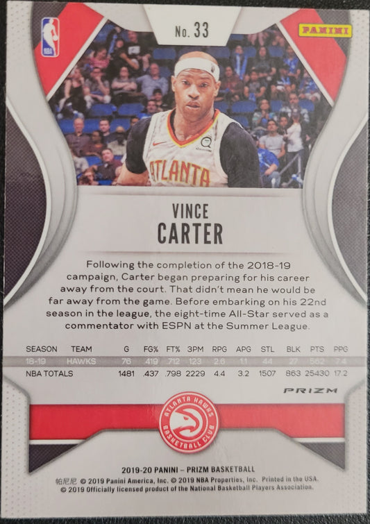 2019-20 Panini Prizm #33 Vince Carter Prizms Red White and Blue