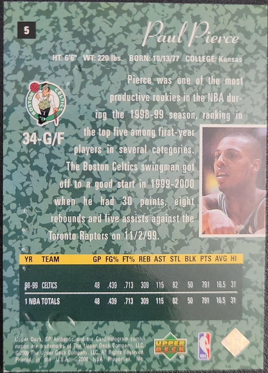1999-00 SP Authentic #5 Paul Pierce