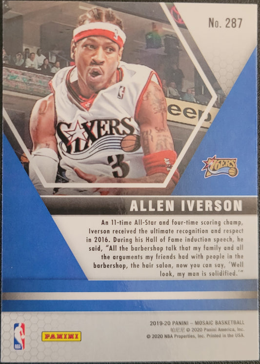 2019-20 Panini Mosaic #287 Allen Iverson
