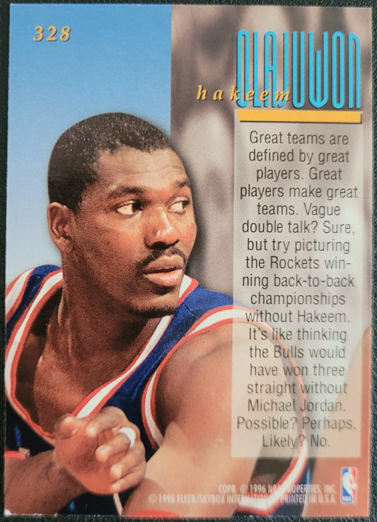 1995-96 Ultra #328 Hakeem Olajuwon
