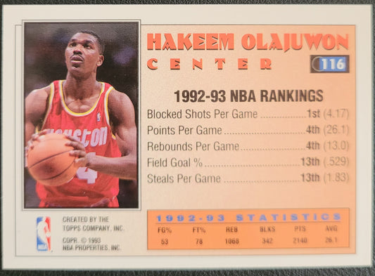1993-94 Topps #116 Hakeem Olajuwon