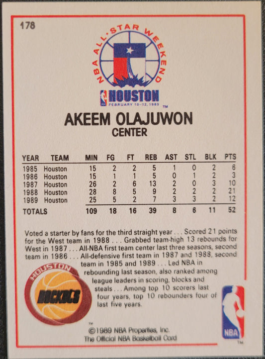 1989-90 Hoops All-Star Panels Perforated #178 Akeem Olajuwon