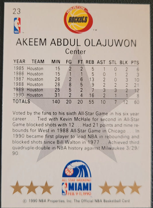 1990-91 Hoops #23 Akeem Olajuwon All-Star Weekend