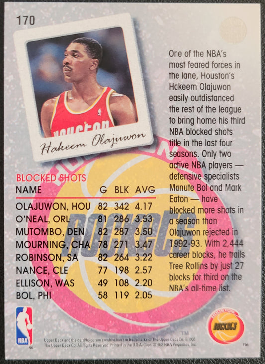 1993-94 Upper Deck #170 Hakeem Olajuwon