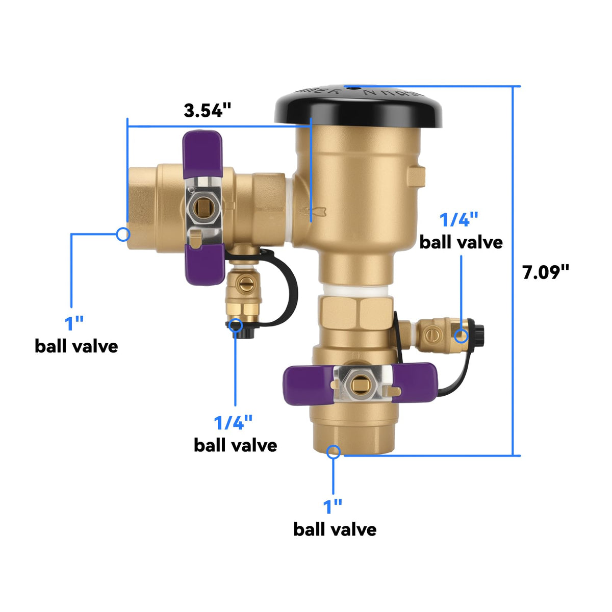 Solimeta 1" Pressure Vacuum Breaker Assembly for Irrigation & Plumbing - New!
