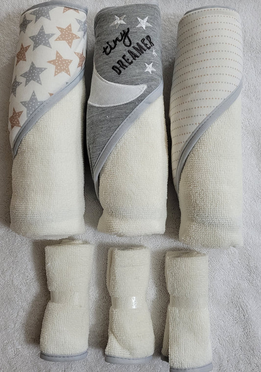 Cutie Pie Baby - Chick Pea 6 piece Bath Set