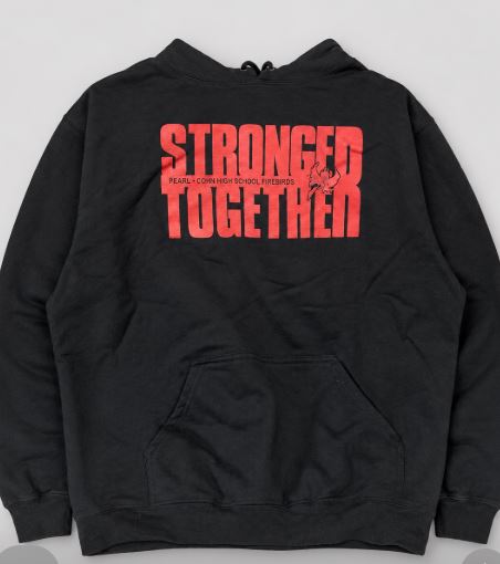 XL High School Firebirds Stronger Together Black Pullover Hoodie - NEW!