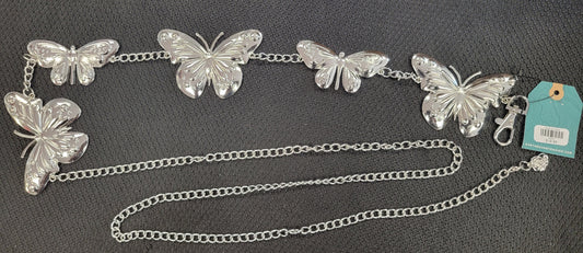 Butterfly Belt - Silver (Earth Bound Trading Co.) - 54"