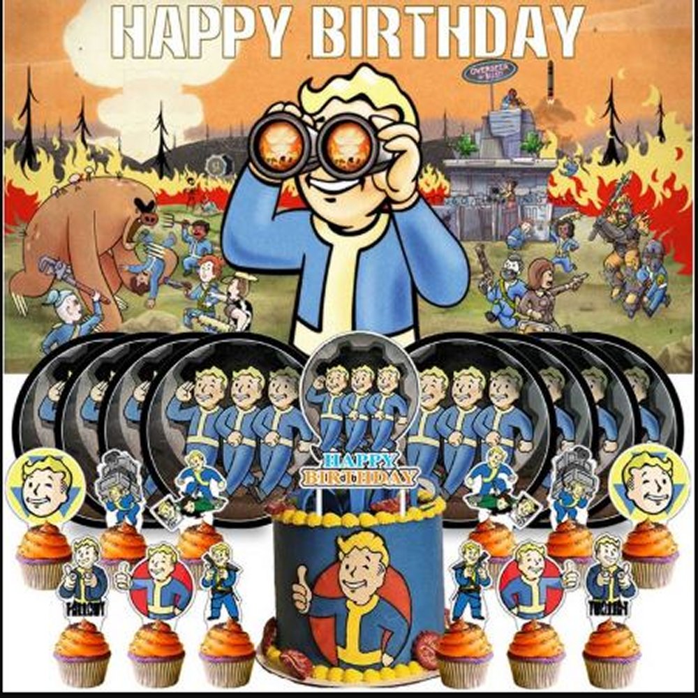 Fallout Happy Birthday Decoration Kit, 38 pieces