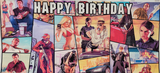 Grand Thieft Auto Birthday Decoration Kit, 22 pieces