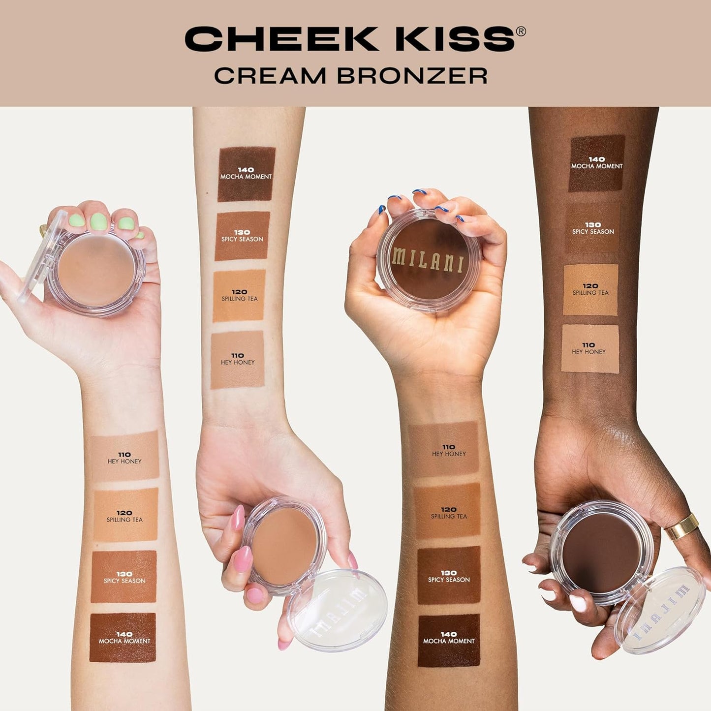 Milani Cheek Kiss Cream Bronzer (Various Colors) - 2 Pack