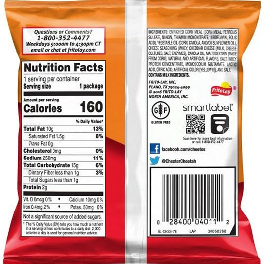 Cheetos Crunchy Cheese Flavored Snacks 1 oz Bag