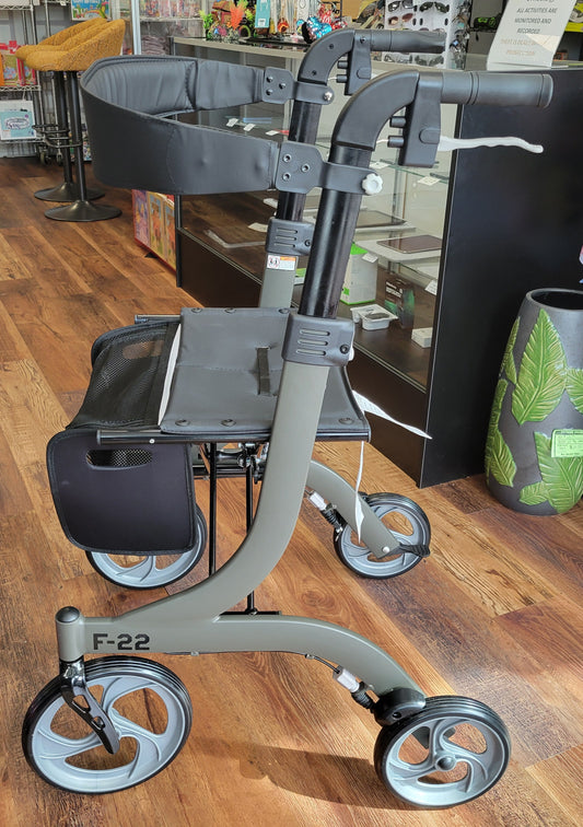 Drive F-22 Rollator GV974GY-T, Gray/Black Walker - Brand New!