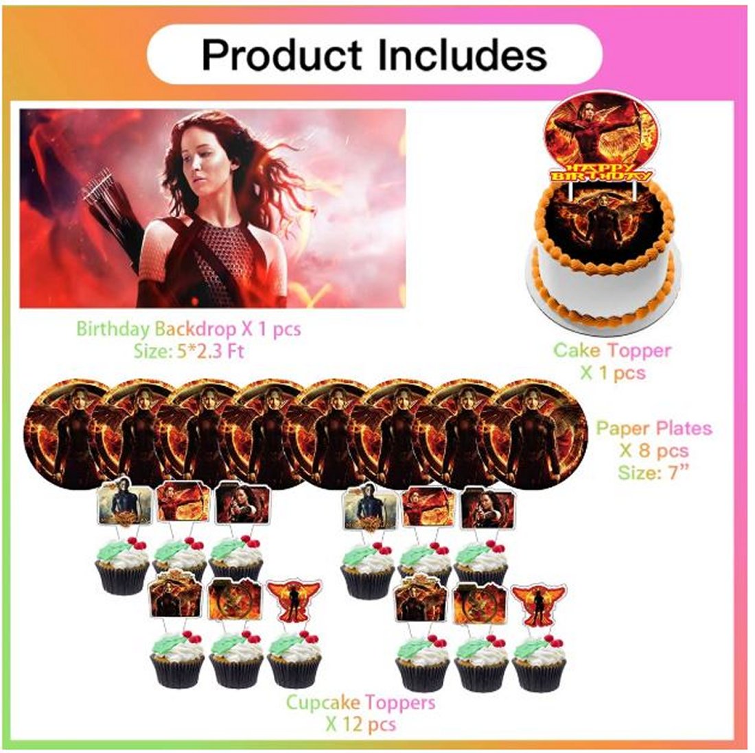 Hunger Games, 22 pieces, Birthday Party Decoration Kit