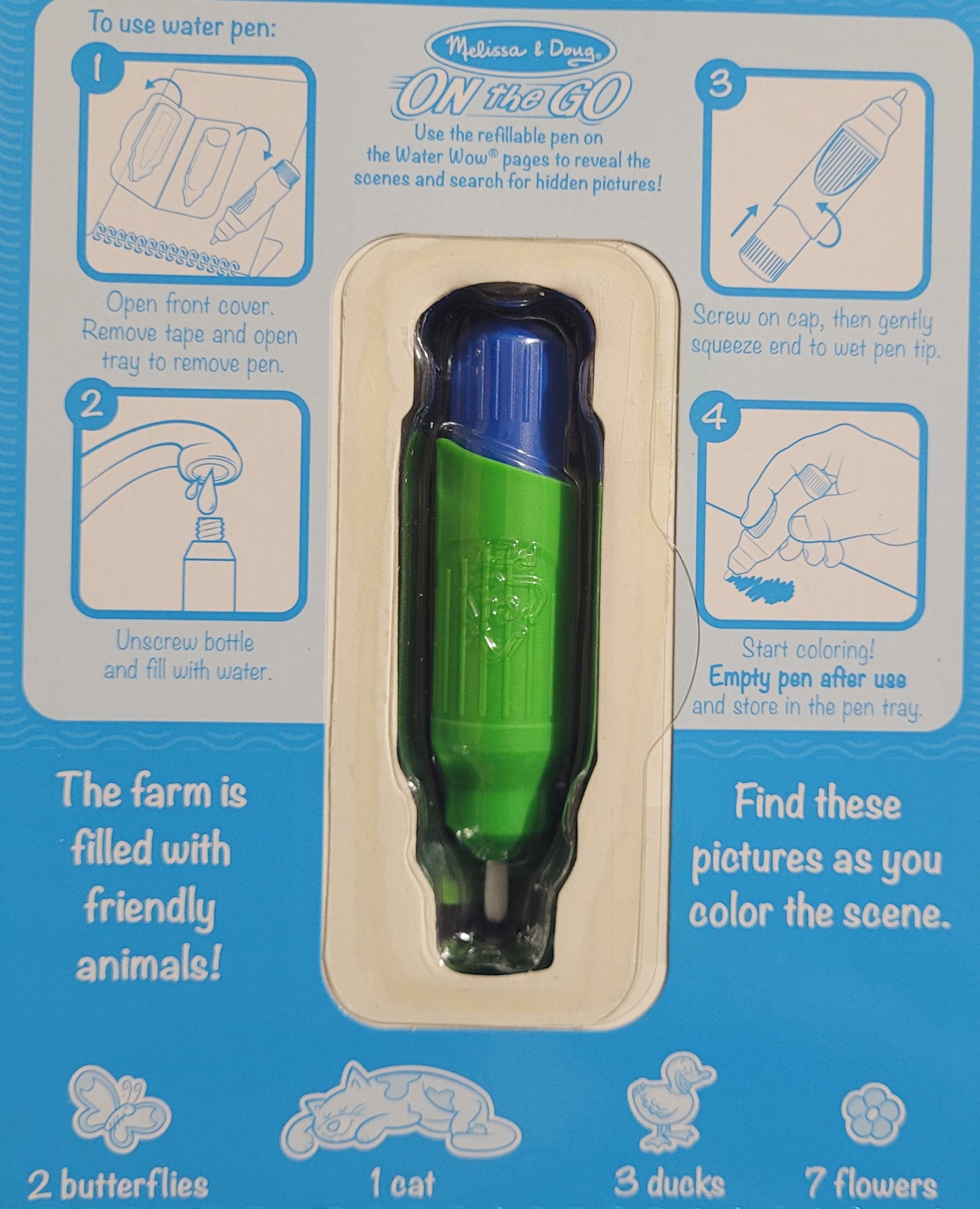 Melissa & Doug, On the Go, Animal Water Reveal Pad