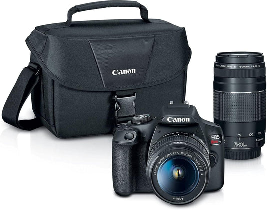 Canon EOS Rebel T7 w/ EF-S 18-55mm & EF 75-300mm Lens Kit: 24.1MP Digital SLR with Wi-Fi & 1080p HD Movie