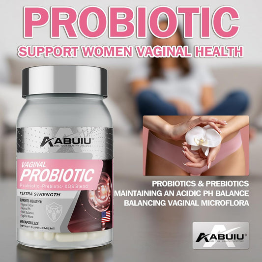 Abuiu Vaginal Probiotic for Women PH Balance (2 packs for a total of 120 Caps - New, Sealed)