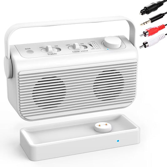 Ansten Wireless TV Speaker B007, 2.4G Wireless, w/ SOS Switch, New, Free Ship!