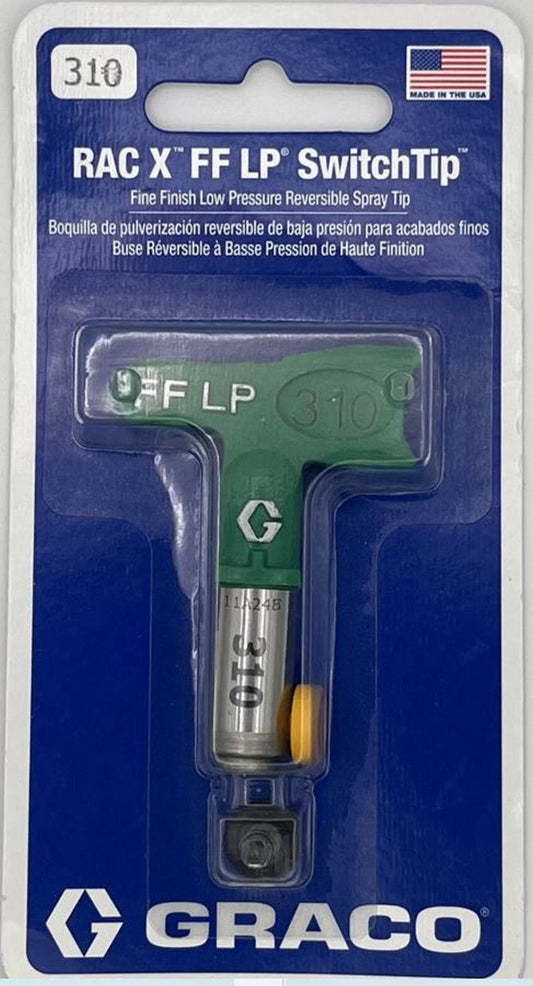Genuine Graco FFLP310 Fine Finish Low Pressure Reversible Spray Tip, RAC X, New!