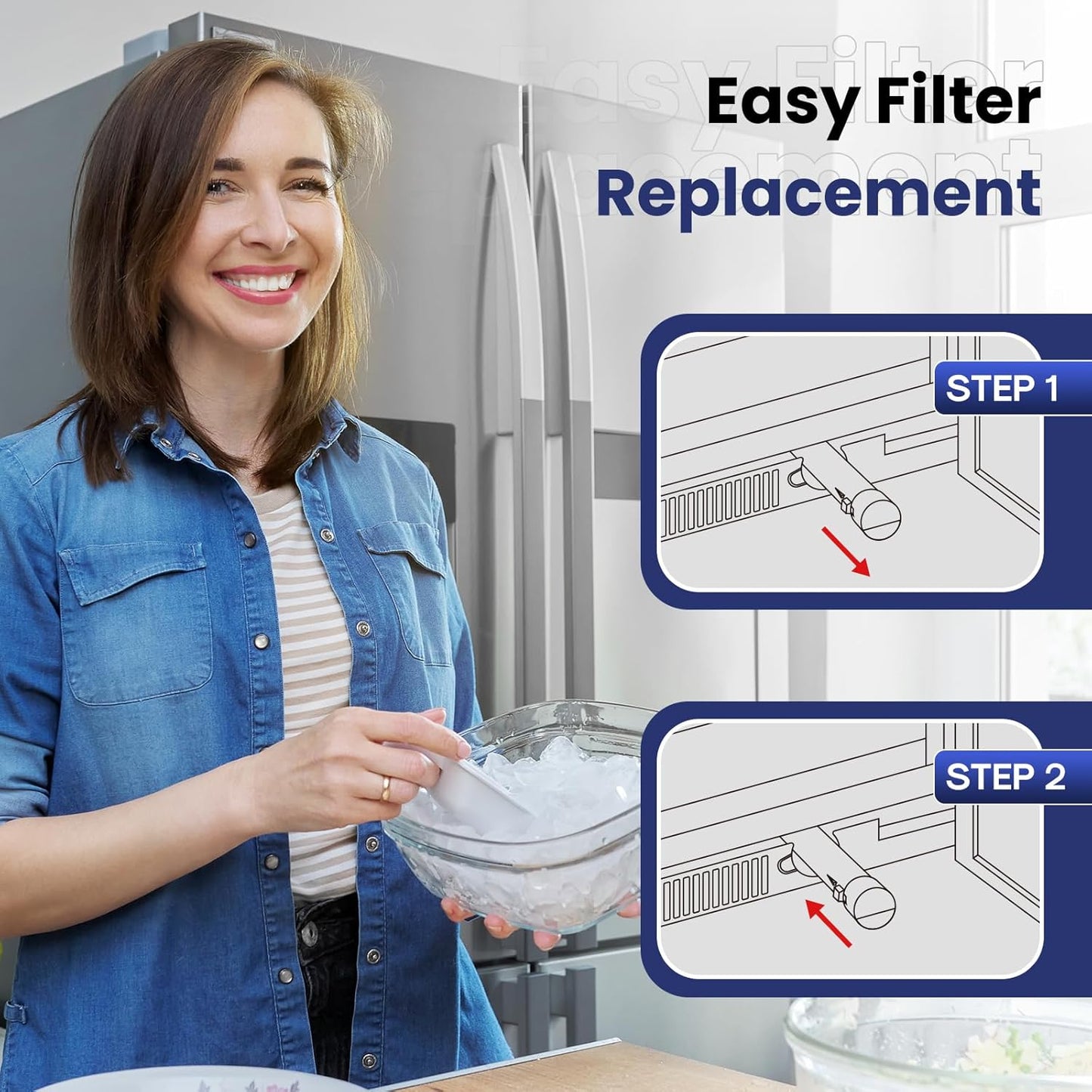 FrigiLife RFC6600A Replacement Refrigerator Water Filter, 3 PACK, New!