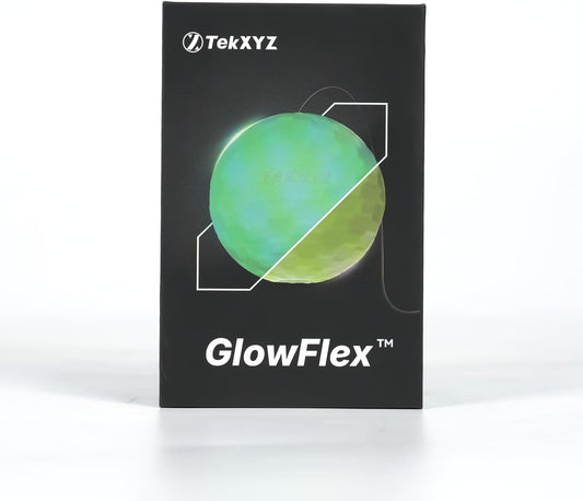 TekXYZ GlowFlex Reflex Ball w/ Counter App, Glow-in-The-Dark, Neon Yellow - New!