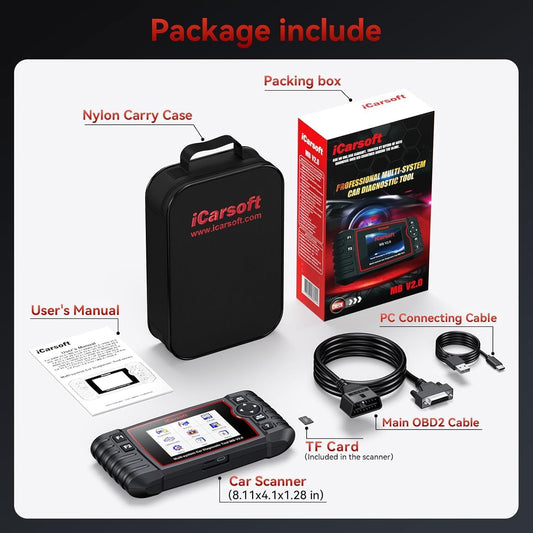 iCarsoft MB V2.0 Car Diagnostic Tool for Mercedes-Benz & Others, New, Free Ship!