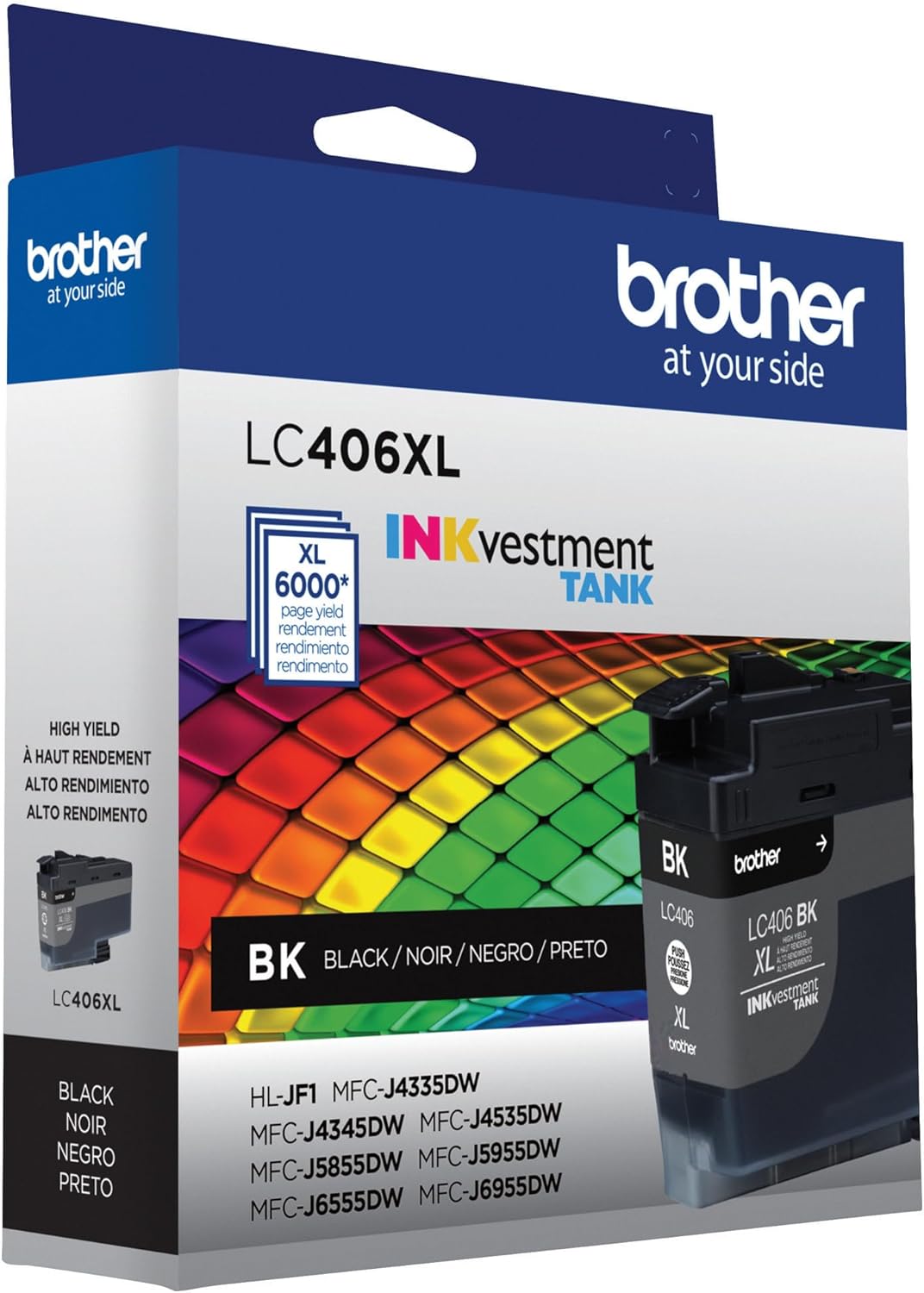 Genuine Brother LC406XLBK High Yield Black Ink Cartridge, New - Exp. 6/2028